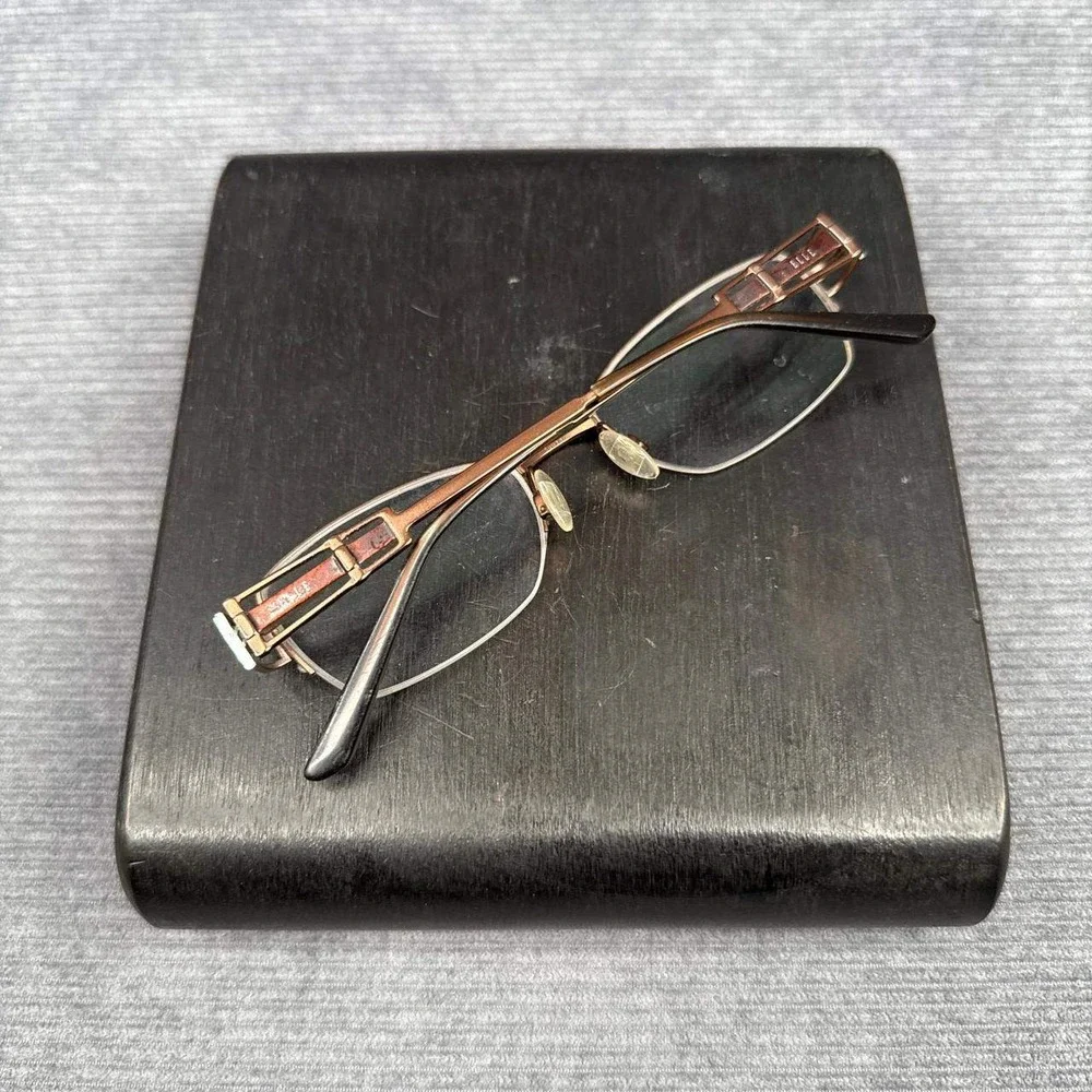 Elle EL18779 Bronze Rectangular Semi Rimless Eyeglasses Frames 50-18-135 BR